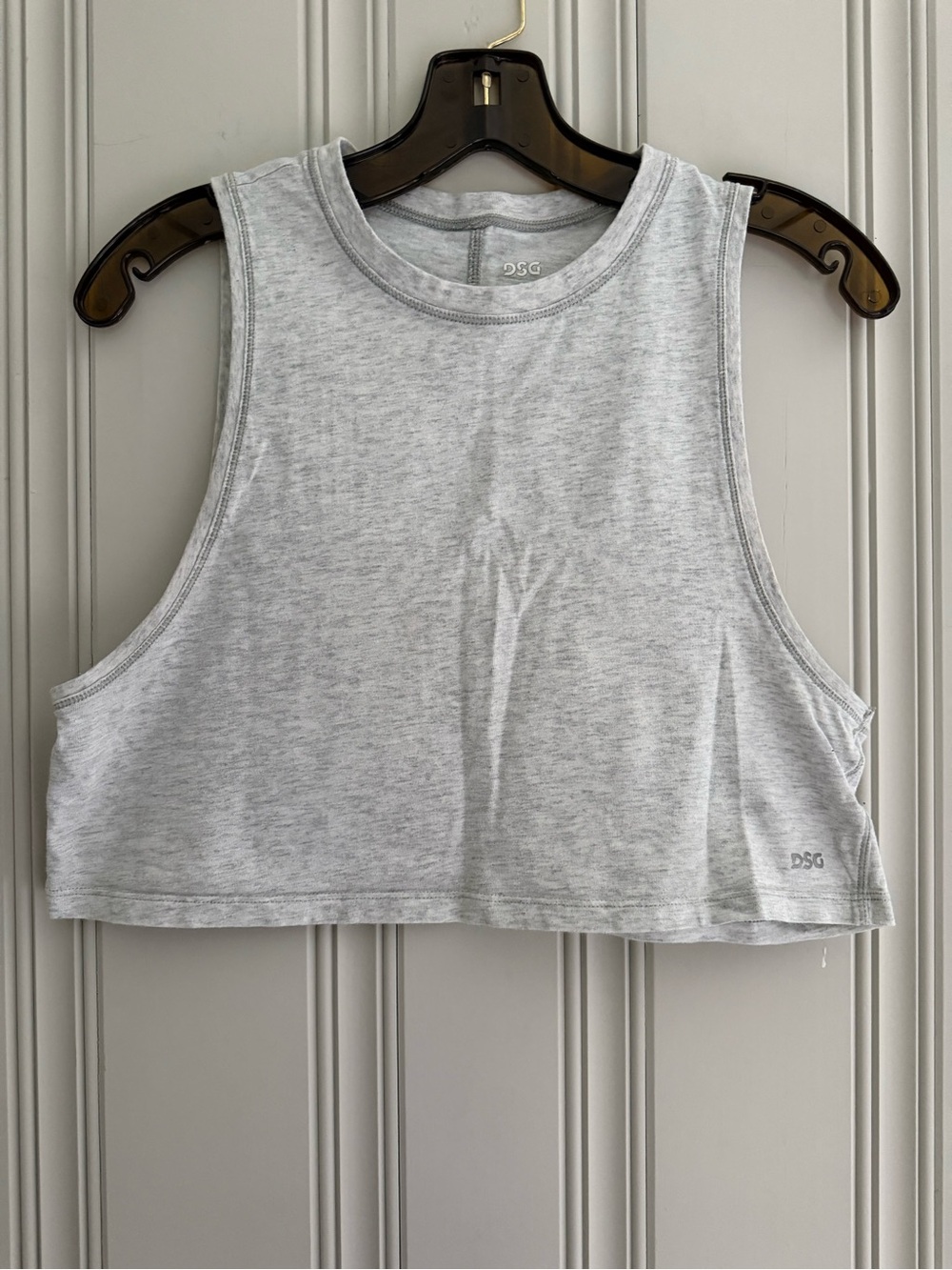 DSG Heather Light Gray Cropped Tank Top